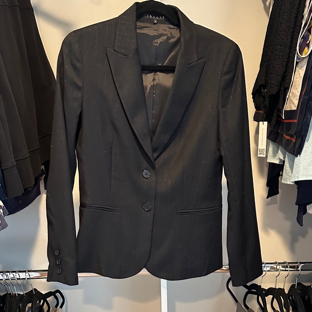 THEORY Women's Dark Gray Blazer